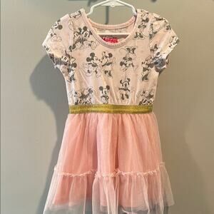 Disney Junior 4T Pink Mickey & Minnie Mouse Heart Tutu Dress